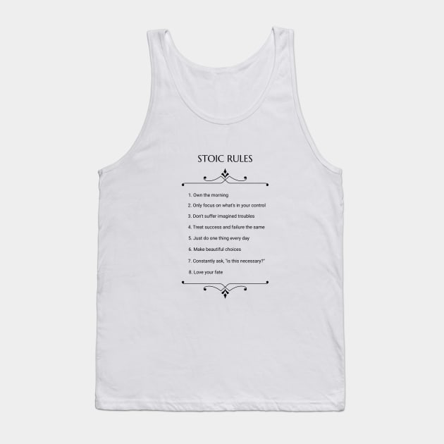 Stoic Rules Tank Top by Stoic King